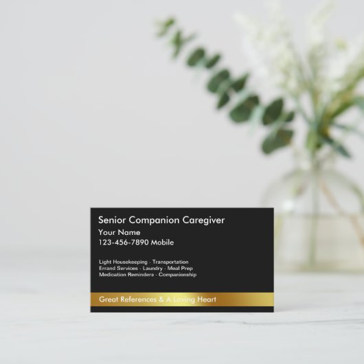 Visitekaartjes van Classy Caregiver (Staand voorkant)