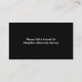 Visitekaartjes van Classy Caregiver (Achterkant)