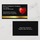 Visitekaartjes van Classy Caregiver (Voorkant / Achterkant)