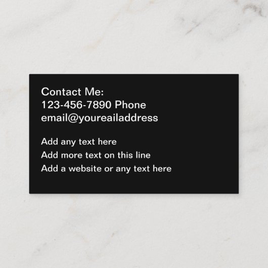 Visitekaartjes van Classy Cool Building Contractor (Achterkant)