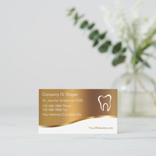 Visitekaartjes van Classy Dentist (Staand voorkant)