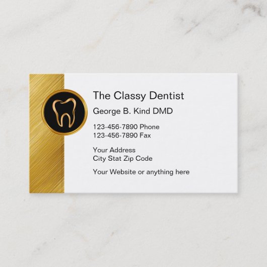 Visitekaartjes van Classy Dentist (Voorkant)