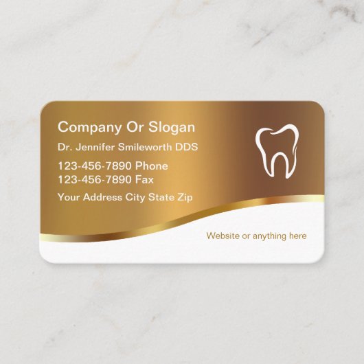 Visitekaartjes van Classy Dentist (Voorkant)