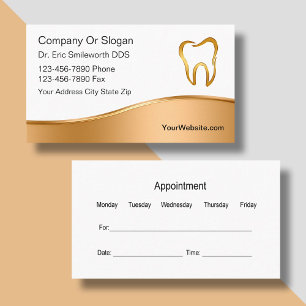 Visitekaartjes van Classy Dentist Afsprakenkaartje