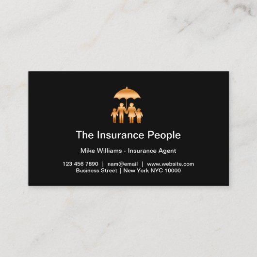 Visitekaartjes van Classy Insurance Agent (Voorkant)