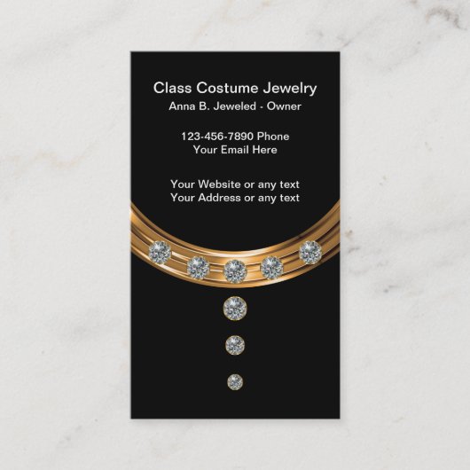 Visitekaartjes van Classy Jewelry (Voorkant)