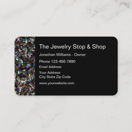 Visitekaartjes van Classy Jewelry (Voorkant)