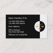 Visitekaartjes van Classy Law Scale Attorney (Voorkant)