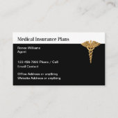 Visitekaartjes van Classy Medical Insurance Agent (Voorkant)