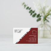 Visitekaartjes van Classy Monogram Real Estate Age (Staand voorkant)