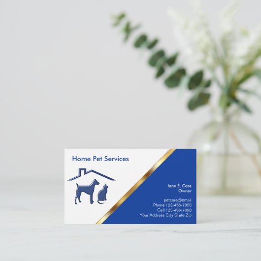 Visitekaartjes van Classy Pet (Staand voorkant)