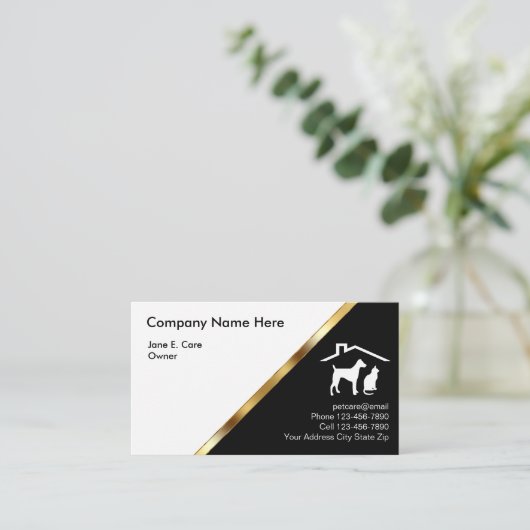 Visitekaartjes van Classy Pet (Staand voorkant)