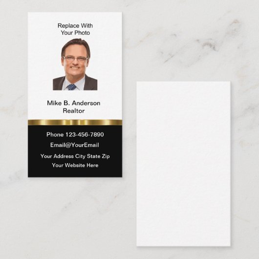 Visitekaartjes van Classy Realtor (Voorkant / Achterkant)