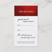 Visitekaartjes van Classy Salon en Spa Afsprakenkaartje (Achterkant)