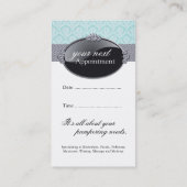 Visitekaartjes van Classy Salon en Spa Afsprakenkaartje (Achterkant)