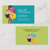 Visitekaartjes van Cute Cake Pop (Voorkant / Achterkant)