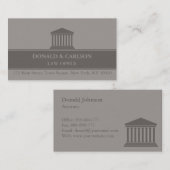 Visitekaartjes van de advocaat van de rechtbank (Voorkant / Achterkant)