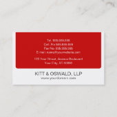 Visitekaartjes van de advocatenwet (Achterkant)