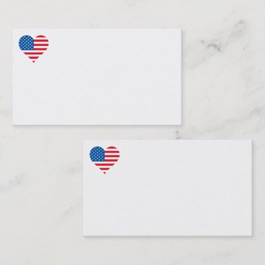 Visitekaartjes van de Amerikaanse vlag (Voorkant / Achterkant)