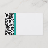 Visitekaartjes van de Black Damask Wedding Planner (Achterkant)