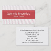 Visitekaartjes van de bloedmassagetherapie met suc (Voorkant / Achterkant)