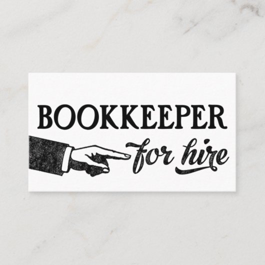 Visitekaartjes van de boekhouder - Koel Vintage (Voorkant)