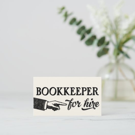 Visitekaartjes van de boekhouder - om het even wel (Staand voorkant)