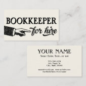 Visitekaartjes van de boekhouder - om het even wel (Voorkant / Achterkant)