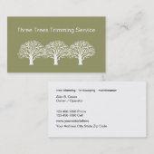 Visitekaartjes van de boomservice (Voorkant / Achterkant)