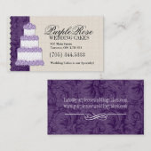 Visitekaartjes van de bruiloft Cake Artist (Voorkant / Achterkant)