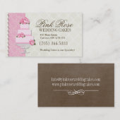 Visitekaartjes van de bruiloft Cake Artist (Voorkant / Achterkant)