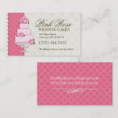 Visitekaartjes van de bruiloft Cake Artist (Voorkant / Achterkant)