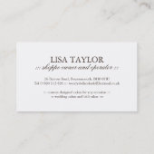 Visitekaartjes van de Cake Ball (Achterkant)