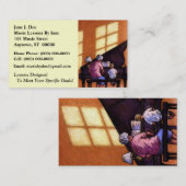 Visitekaartjes van de docent Muziekles (Voorkant / Achterkant)