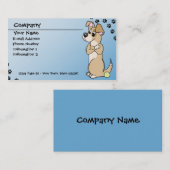 Visitekaartjes van de Dog Fetch Attitude (Voorkant / Achterkant)