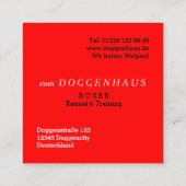 Visitekaartjes van de Duitse Boxer (Achterkant)