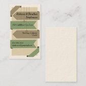 Visitekaartjes van de Earth Tone Ribbon (Voorkant / Achterkant)