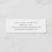 Visitekaartjes van de Food Truck Mini (Achterkant)