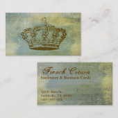 Visitekaartjes van de Franse Kroonstijl  (Voorkant / Achterkant)