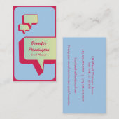 Visitekaartjes van de gebeurtenisplanner van lucht (Voorkant / Achterkant)