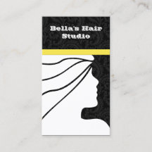 visitekaartjes van de gele Salon met een afspraak 