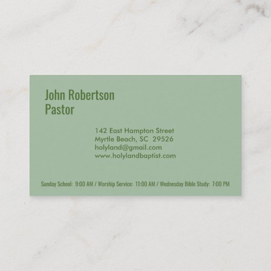 Visitekaartjes van de Groene Kerk (Achterkant)