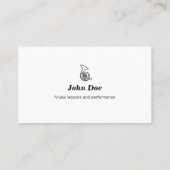 Visitekaartjes van de Hoorn van Frankrijk (Achterkant)