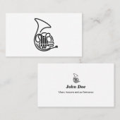 Visitekaartjes van de Hoorn van Frankrijk (Voorkant / Achterkant)