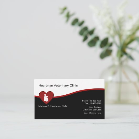 Visitekaartjes van de huisdierenverzorger (Staand voorkant)
