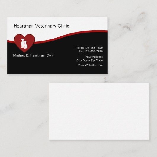 Visitekaartjes van de huisdierenverzorger (Voorkant / Achterkant)