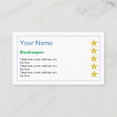 visitekaartjes van de imker "Lucky Find" ("Lucky F (Achterkant)