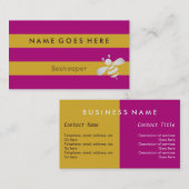 visitekaartjes van de imkerij (Voorkant / Achterkant)
