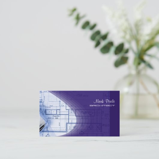 Visitekaartjes van de Indigoblauwe architect (Staand voorkant)