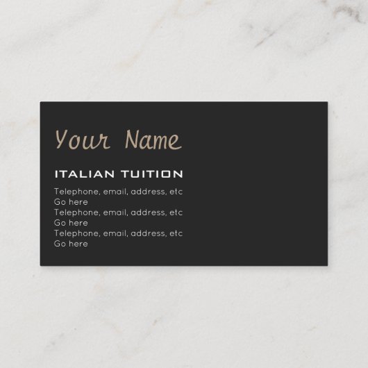 Visitekaartjes van de Italiaanse testamentant (Achterkant)